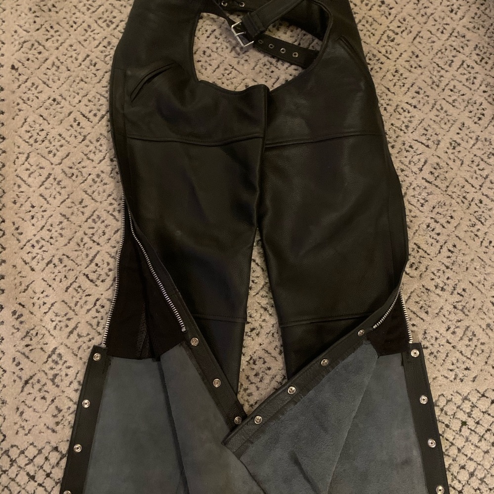 Leather motorcycle Chaps
